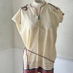 1920 1930's small shirt Vintage Greek embroidered cotton gauze Greece trousers - Picture 1 of 10