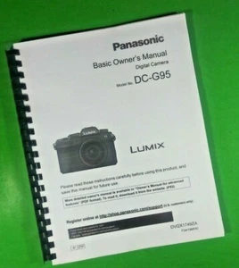 Owners Manual for Panasonic DC-G95 Basic Lumix Camera 100 Pages W/Clear Covers! - Picture 1 of 1