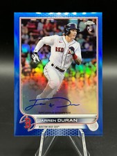 2022 Topps Chrome Jarren Duran Blue Refractor Rookie Auto /150 (RC, AU)