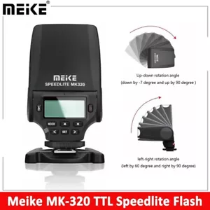 MEIKE MK320 i-TTL Master HSS Flash Light SpeedLite For Canon Nikon Sony Fujifilm - Picture 1 of 11