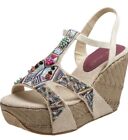 New Jessica Bennett Kaylor T-Strap Wedge Platform Sandals Shoes 6 1/2 6.5