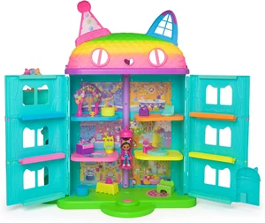 Gabby’S Maison de Poupée, 15 Pièces Thème Arc-en-ciel, Maison de Poupée de Célébration, Figurine Jouet... - Photo 1/12