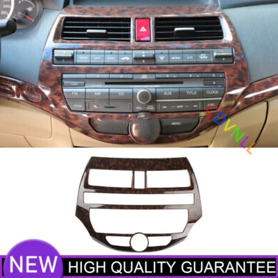 Borde de marco de radio de consola central para Honda Accord Crosstour 2008-2013 grano de madera Foto 1 de 4