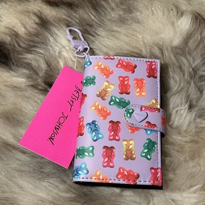 NWT Betsey Johnson Tab Card Case Wallet - Gummy Bears On Purple - Image 1 of 4