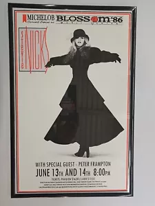 Poster concerto incorniciato Stevie Nicks, 1986 Blossom Music Center OH - Foto 1 di 2