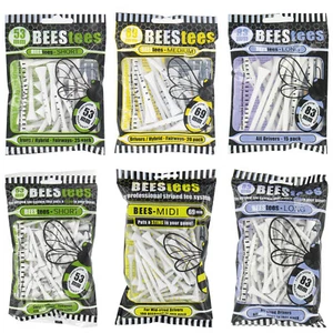 Beestees Madera Golf Tees 4 Raya Altura Profesional Sistema Packs Longitud Talla - Imagen 1 de 7