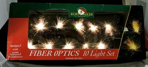 Vintage Kurt Adler Glasfaser 10 Lichter Set Urlaub Lichterkette - Bild 1 von 8