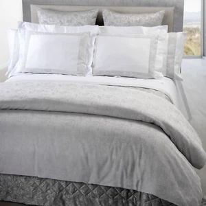 $980 DEA Italy Duvet Set Queen Jacquard Color Dove Gray - Picture 1 of 6