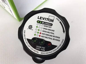 Leviton LVLOK-TST, Circuit tester for Lev-Lok Receptacle Modules black - Picture 1 of 5