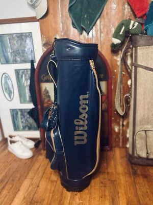 Hermosa bolsa de cuero Wilson azul sintético  Foto 1 de 4