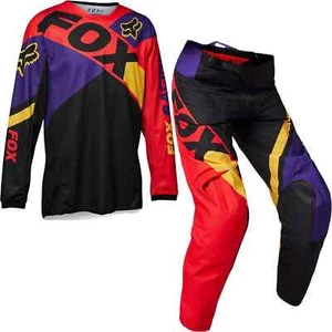 New Fox Racing Red Purple 180 Xpozr MX ATV Gear Set Youth Large Jersey 24 Pants - Picture 1 of 3