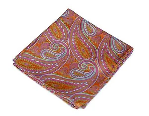 Lord R Colton Masterworks Pocket Square - Autumn Copper Pink Silk - $75 New - Picture 1 of 2