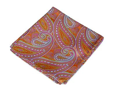 Lord R Colton Masterworks Pocket Square - Autumn Copper Pink Silk - $75 New - Image 1 of 2
