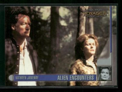 1998 SkyBox Star Trek Voyager Profiles #09 Kathryn Janeway - Alien Encounter - Q - Image 1 of 2