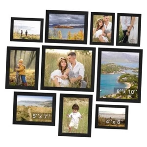 Picture Frames Collage Wall Decor 10 Pack, Gallery Wall Frame Set for Black - Picture 1 of 8