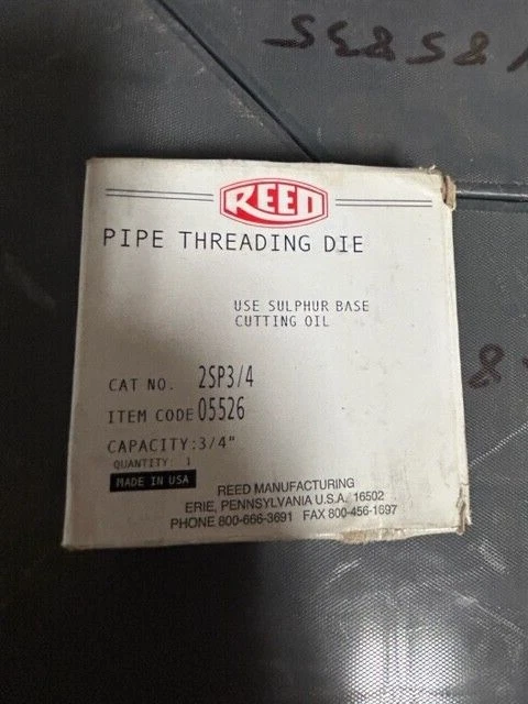Reed Pipe Threading Die 2SP 4" X 4" 2SP3/4 05526 Pipe Size 3/4" - Image 1 of 1