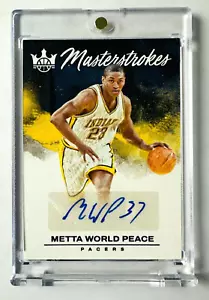 2023-24 Panini Court Kings Metta World Peace AUTO Card Masterstrokes #/35 Pacers - Picture 1 of 3