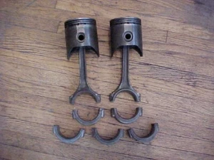 2 GM 838389 PISTONS CONNECTING RODS CAPS 1937 1947 CHEVROLET CHEVY - Picture 1 of 14