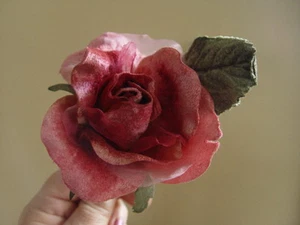 VELVET and ORGANZA MILLINERY ROSE - ROSE PINK - Imagen 1 de 5