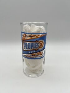Vintage 1940's Peoples Beer Glass Oshkosh Wisconsin Misprint Rare