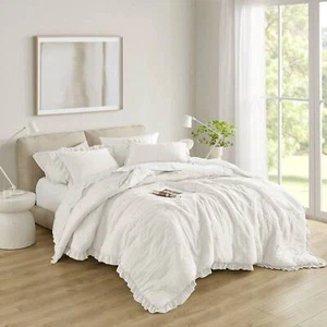 Comforter Set Ruffle Comforter All Season Bedding Set Twin Queen King 3 Piece - Picture 1 of 45