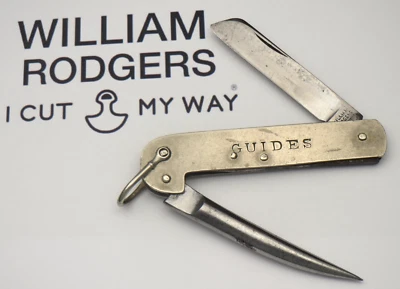 Vintage WILLIAM RODGERS SHEFFIELD Mariner's Pocket Knife - GIRL GUIDES Knife - Image 1 of 4