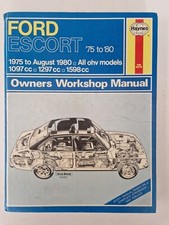 Ford Escort MK2 Haynes Manual 1975 - 80 L GL Ghia Sport Harrier Goldcrest Linnet