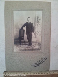 Fotografia vieja siglo XlX siglo XX Antigua sobre carton Personajes epoca Vintag - Bild 1 von 2