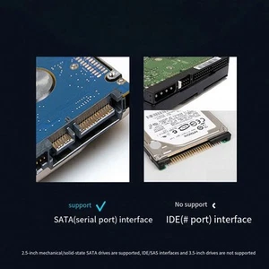 External HDD SSD Adapter Cable USB 3 0 to For SATA III for Fast Data Transfer - Afbeelding 1 van 12