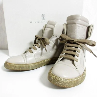 Zapatillas altas de cuero BRUNELLO CUCINELLI talla 35 para mujer USADAS Foto 1 de 4