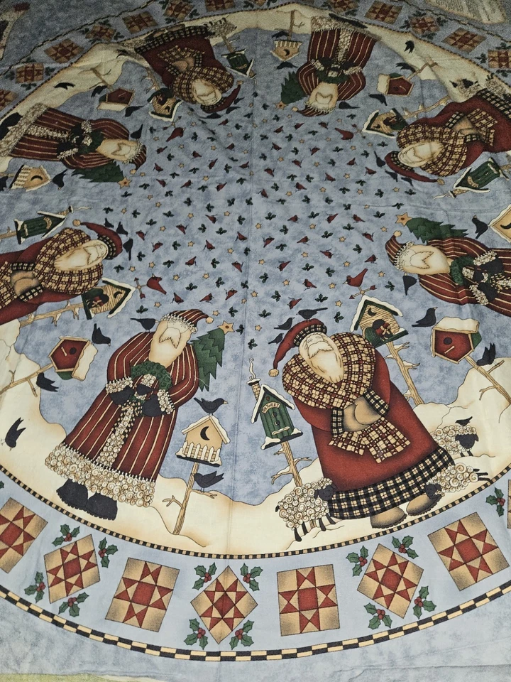 Panel de falda de árbol de Navidad retweet de Santa por Debbie Mumm tela de algodón 57 X 58" Foto 1 de 4