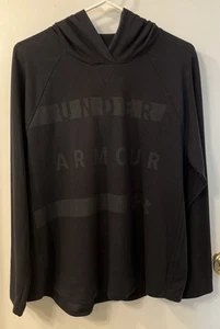 Under Armour Sweatshirt Hoodie Langarm schwarz leicht Gr. Large L Logo - Bild 1 von 5