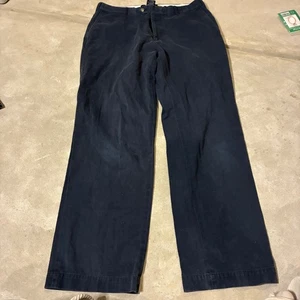 Pantaloni The Savile Row Company London Uomo Blu Navy Autentici Twill Taglia 34x30 - Foto 1 di 4