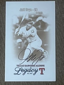 Texas Rangers Alumni Legacy Team Karte Jeff Frye HANDSIGNIERT - Bild 1 von 1