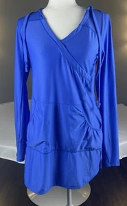 Athleta Women's Wick It Wader Cover Up Dress Size Small Long Sleeves Hoodie Swim - Picture 1 of 14