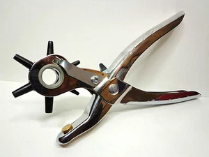 ROTARY HOLE PUNCH LEATHER BELT WATCH BAND PLIERS TOOL - Picture 1 of 4