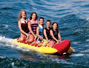 Lake Bay 5 Person Inflatable Kids Adult Jumbo Dog Water Towable Floating Tube - Picture 1 of 2