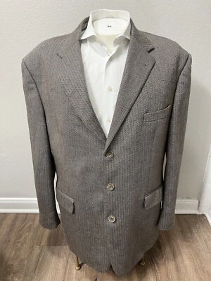 Blazer Chaqueta Abrigo Deportivo 48R Coppley Espiga Marrón Gris A Medida Foto 1 de 4