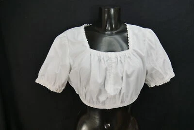 Gr.46 Dirndlbluse weiß Bluse für Dirndl Stockerpoint mit Spitze B11661 - Bild 1 von 4