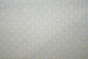 FRENCH GARDEN FLANNEL FROM MODA TAN DIAMO0NDS ON YELLOW - 100% COTTON FABRIC - Picture 1 of 2