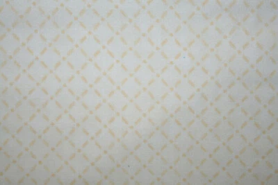  FRANELA DE JARDÍN FRANCESA DE MODA BRONCEADO DIAMANTES SOBRE AMARILLO - TELA 100% ALGODÓN Foto 1 de 2