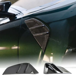 FOR BMW G80 M3 2021-24 DRY CARBON FIBER Front Fender Side Vent Cover Replacement - Imagen 1 de 14
