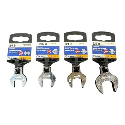 Lot of 4 New Kobalt 3/8-in Drive Crowfoot Wrenches – 5/8, 11/16, 3/4, 7/8 - Image 1 of 3