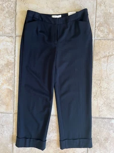 CHICOS the ultimate fit black pants size 0.5 size S 6 ponte cuff crop - Picture 1 of 8