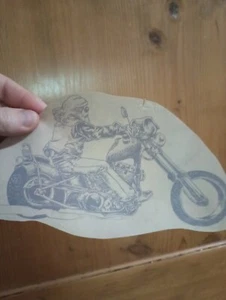 Calcomanía de camisa de motocicleta Easy Rider vintage planchada en picadora - Imagen 1 de 2