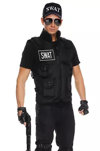 4 PC. Men SWAT Officer Vest Costume Set - Picture 1 of 1