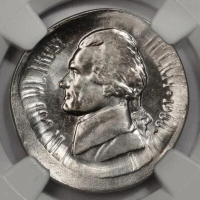 1988 NGC MS66 Huge Multistruck Broadstruck Nickel Mint Error Amazing Metal Flow - Image 1 of 4