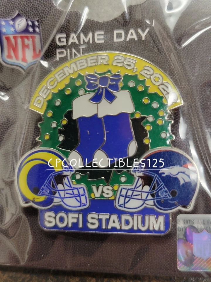Pin del día del juego Los Angeles Rams VS Denver Broncos 25/12/2022 So Fi Stadium Foto 1 de 1