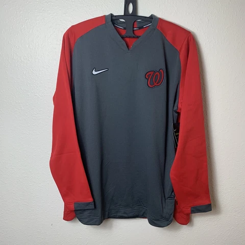 NEW MLB Washington Nationals Nike Authentic Collection Pregame Sweatshirt XXL Cover