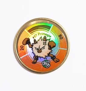 1999 Hasbro Pokemon Battling Coin Game - PRIMEAPE #57 - Picture 1 of 2